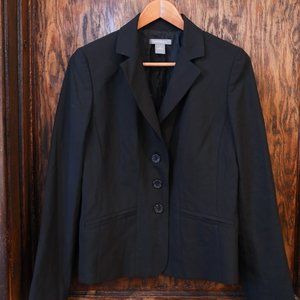 Ann Taylor Black Blazer Jacket Woman's Size 10